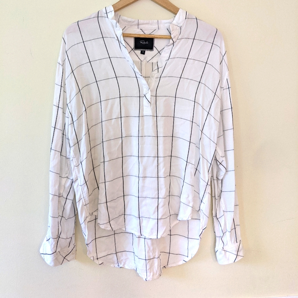 Rails Windowpane Print Top